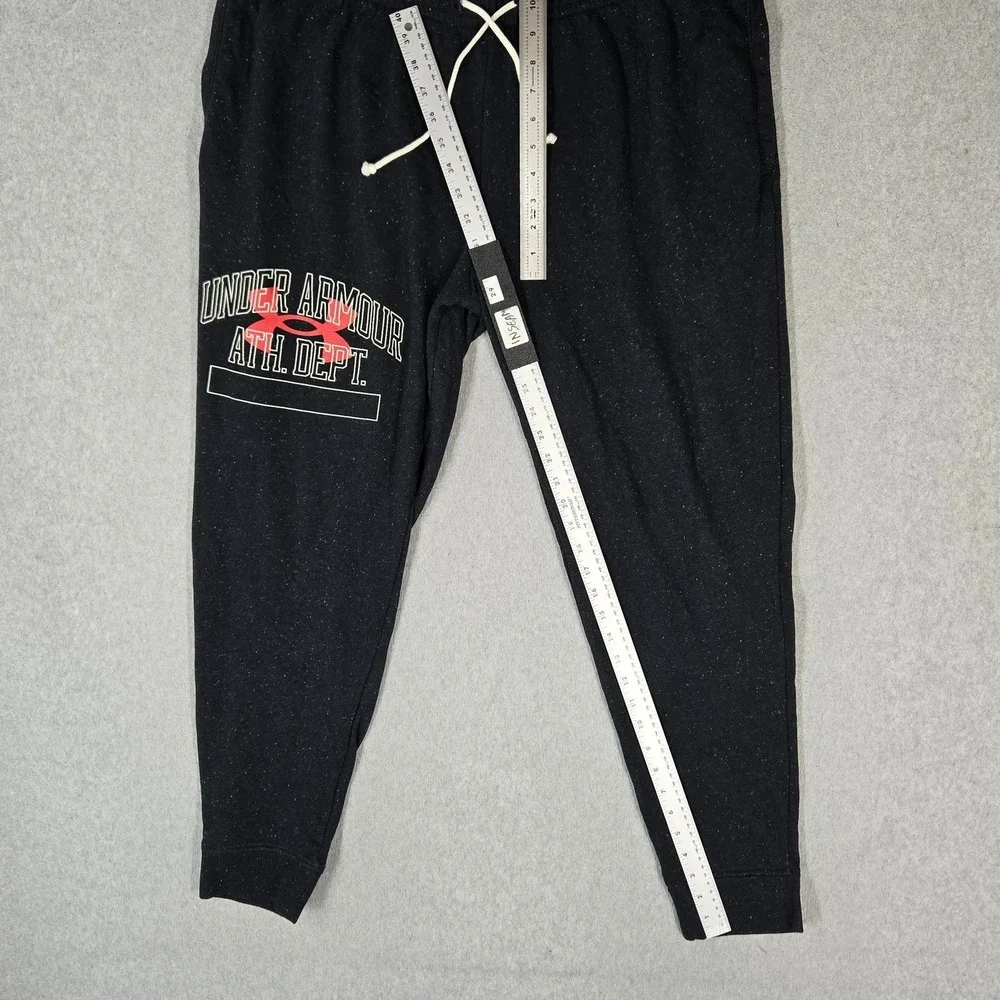 Under Armour Men Sweatpants XXL Black Rival Try Jogger Fitted UA